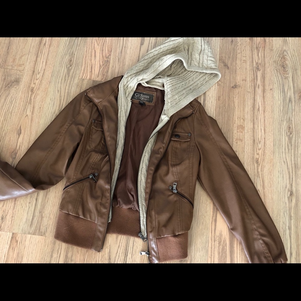 Chestnut Brown Leather Jacket